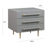 TOV Trident Grey Nightstand