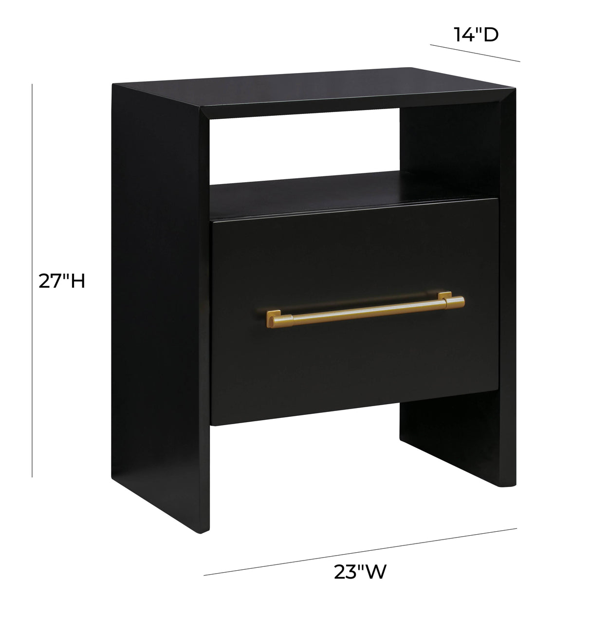 TOV Libre Black Nightstand