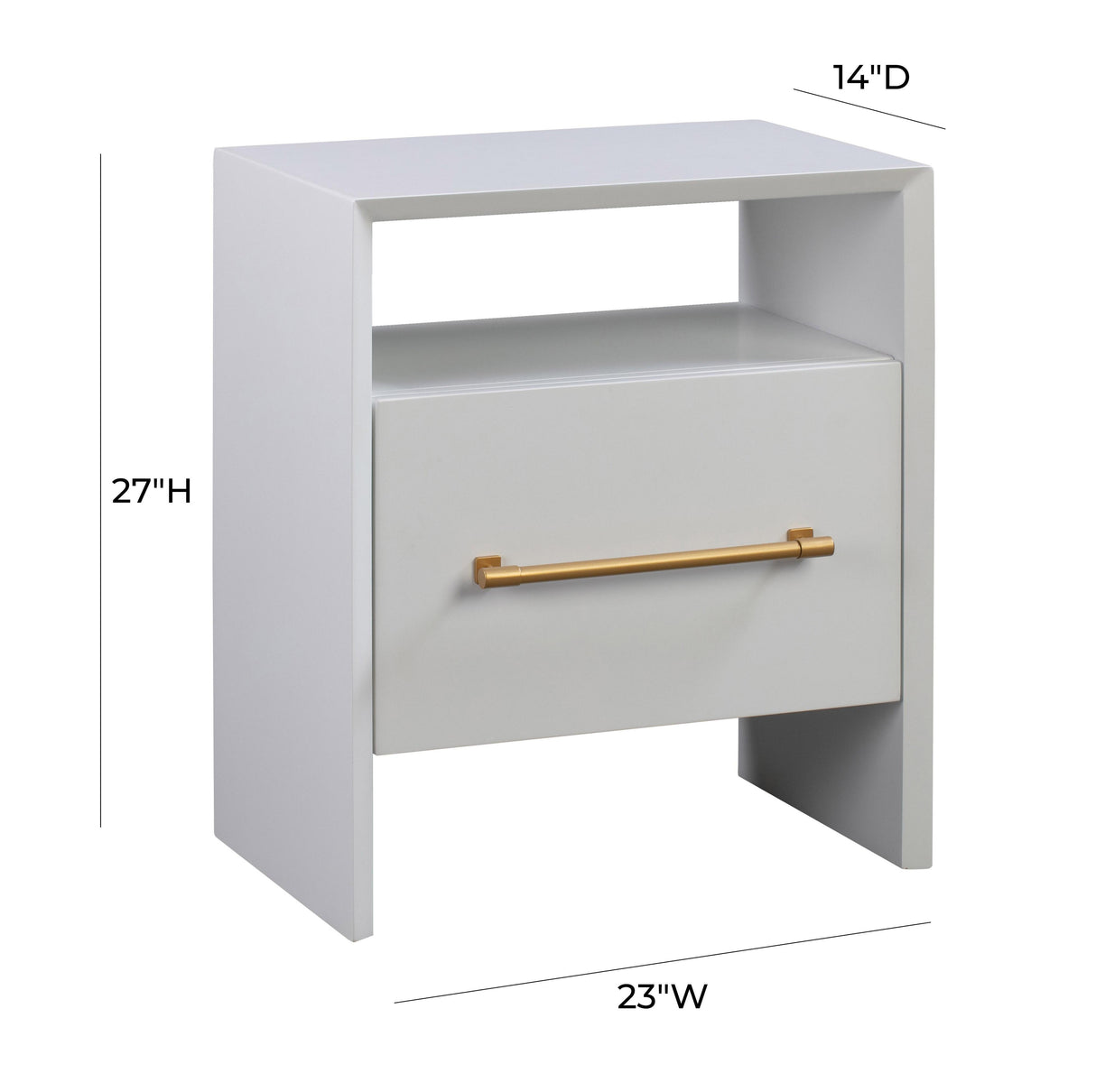TOV Libre White Nightstand