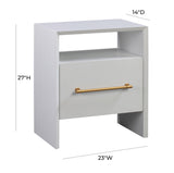 TOV Libre White Nightstand