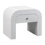 TOV Hump White Nightstand