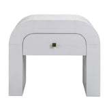 TOV Hump White Nightstand