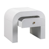 TOV Hump White Nightstand