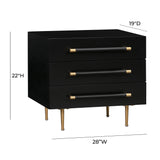 TOV Trident Black Nightstand