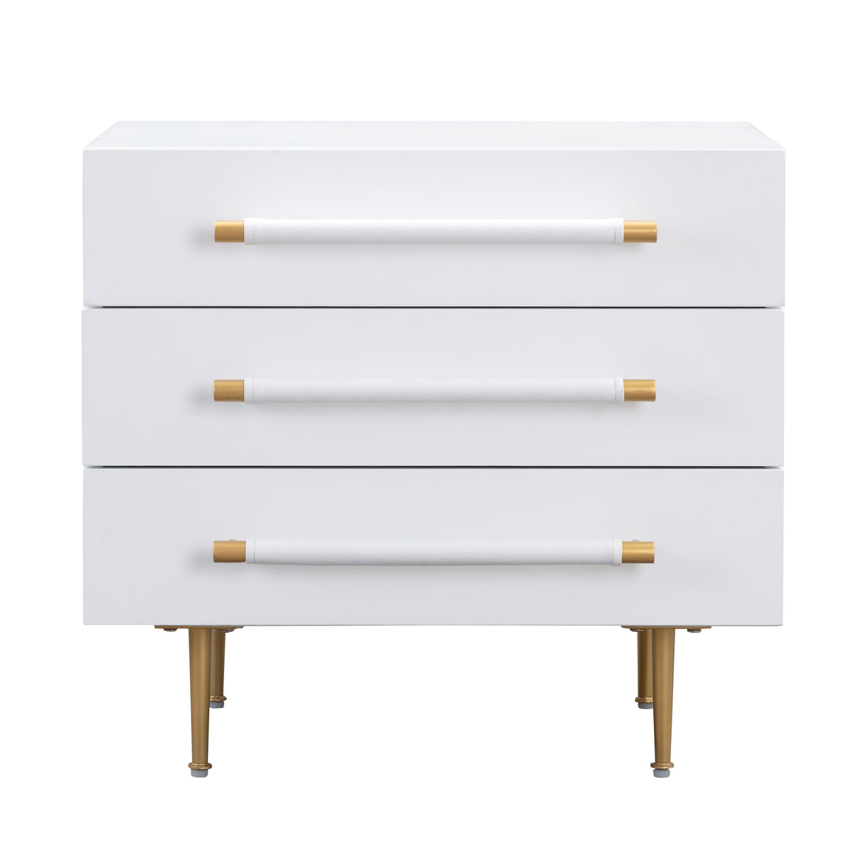 TOV Trident White Nightstand