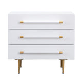 TOV Trident White Nightstand