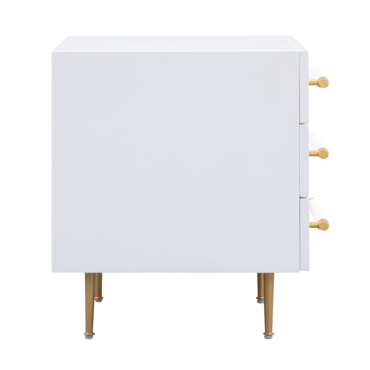 TOV Trident White Nightstand