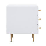TOV Trident White Nightstand