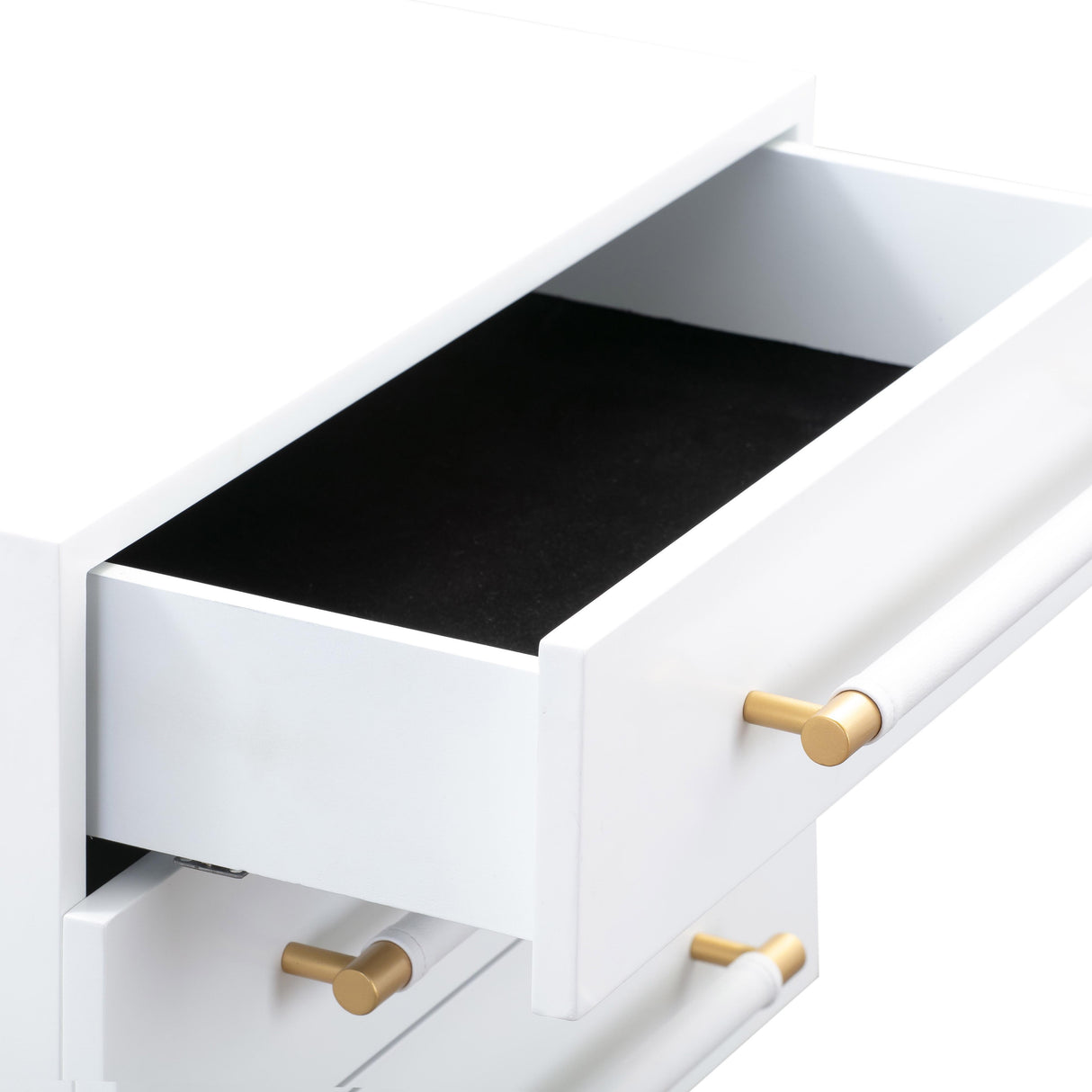 TOV Trident White Nightstand