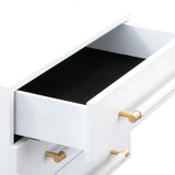 TOV Trident White Nightstand