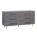 TOV Trident Grey 6 Drawer Dresser