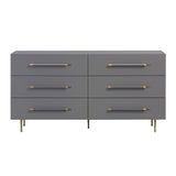 TOV Trident Grey 6 Drawer Dresser