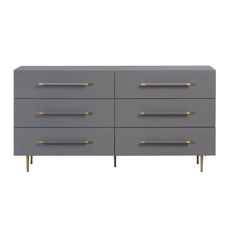 TOV Trident Grey 6 Drawer Dresser