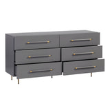 TOV Trident Grey 6 Drawer Dresser