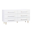 TOV Trident White 6 Drawer Dresser