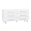 TOV Trident White 6 Drawer Dresser