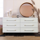 TOV Trident White 6 Drawer Dresser