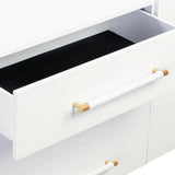 TOV Trident White 6 Drawer Dresser