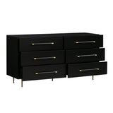 TOV Trident Black 6 Drawer Dresser