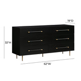TOV Trident Black 6 Drawer Dresser