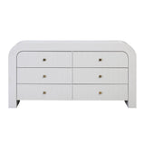 TOV Hump 6 Drawer White Dresser