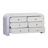 TOV Hump 6 Drawer White Dresser