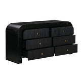 TOV Hump 6 Drawer Black Dresser