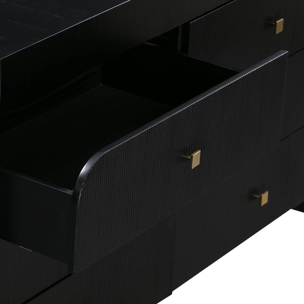TOV Hump 6 Drawer Black Dresser