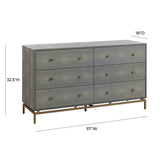 TOV Pesce Shagreen 6 Drawer Dresser