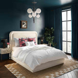 TOV Briella Cream Velvet Bed in King