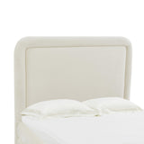 TOV Briella Cream Velvet Bed in King