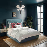 TOV Briella Bluestone Velvet Bed in Queen