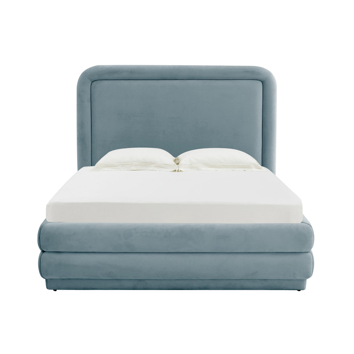 TOV Briella Bluestone Velvet Bed in Queen