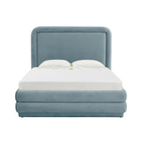 TOV Briella Bluestone Velvet Bed in Queen