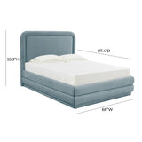 TOV Briella Bluestone Velvet Bed in Queen