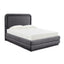 TOV Briella Dark Grey Velvet Bed in Queen