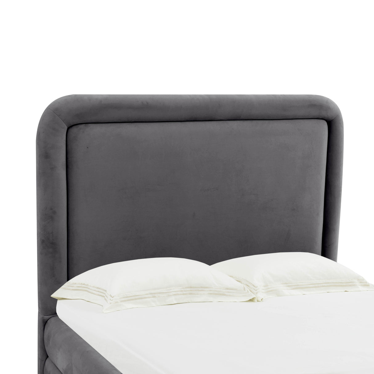 TOV Briella Dark Grey Velvet Bed in Queen
