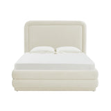 TOV Briella Cream Velvet Bed in Full