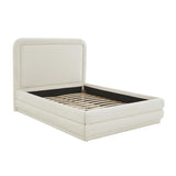 TOV Briella Cream Velvet Bed in Full