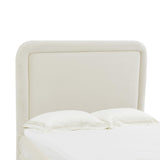 TOV Briella Cream Velvet Bed in Full