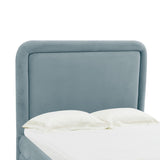 TOV Briella Bluestone Velvet Bed in Full