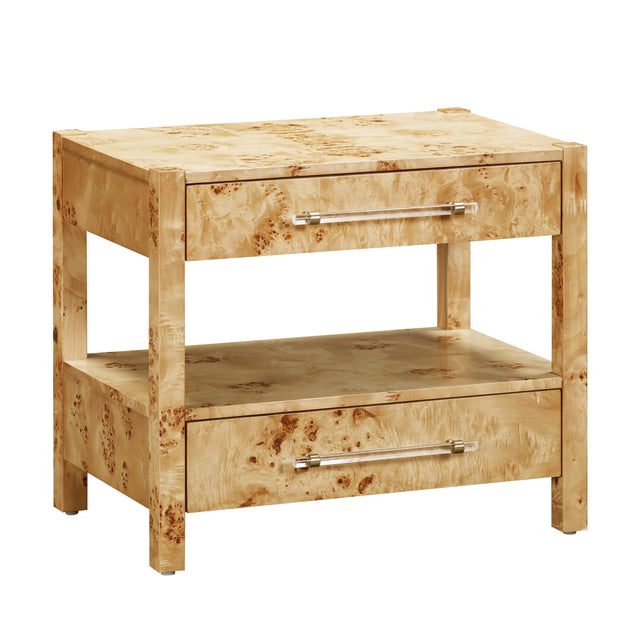 TOV Brandyss Natural Burl Nightstand