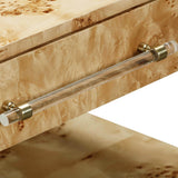 TOV Brandyss Natural Burl Nightstand