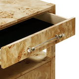 TOV Brandyss Natural Burl Nightstand