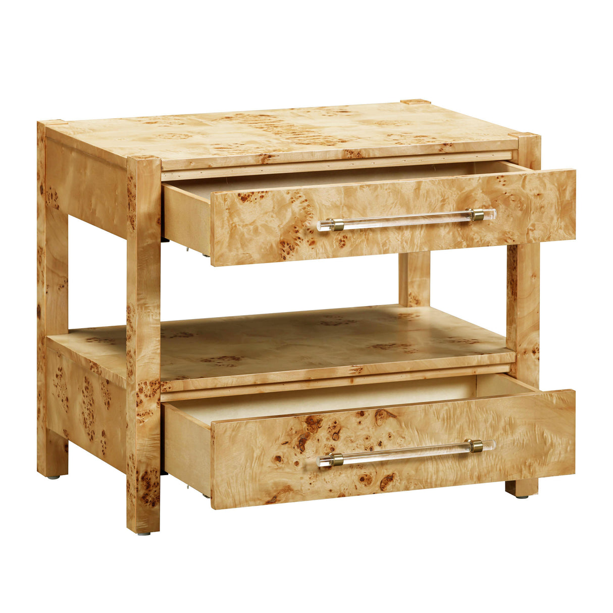 TOV Brandyss Natural Burl Nightstand