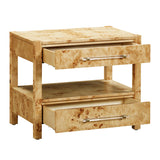 TOV Brandyss Natural Burl Nightstand