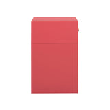 TOV Suzie Coral Pink & Rattan Nightstand