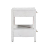 TOV Brandyss White Burl Nightstand