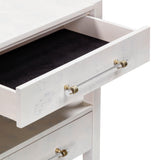 TOV Brandyss White Burl Nightstand