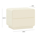 TOV Sagura Cream Nightstand
